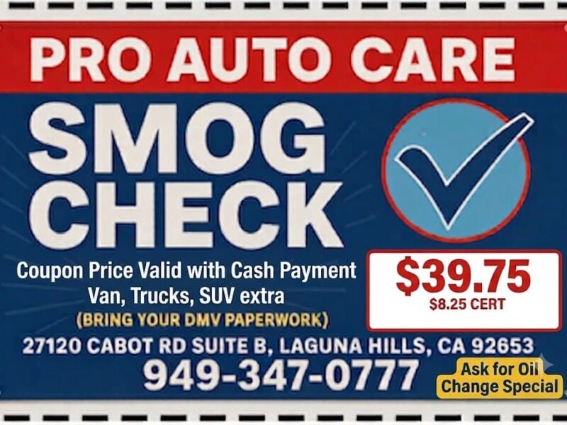 Smog Check Coupon Laguna Hills